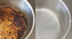Voici l'astuce pour récupérer le fond brûlé d'une casserole ou d'une poêle