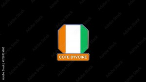 Cote D'ivoire Map Animation