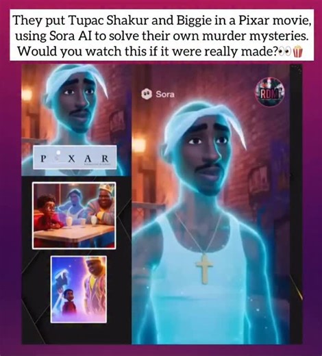 They put Tupac Shakur and Biggie in a Pixar movie, using Sora AI to solve their own murder mysteries. Would you watch this if it were really made?👀😭🍿 | Rain Drops Media