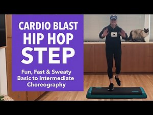 FUN & FAST CARDIO BLAST - HIP HOP STEP AEROBICS #5 - BASIC to INTERMEDIATE Choreography (48 MIN)