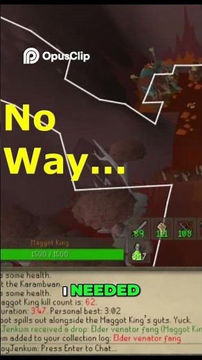 NO WAY JAGEX SPOONED ME VENATOR FANG AT MAGGOT KING ON MY IRONMAN #osrs #ironman
