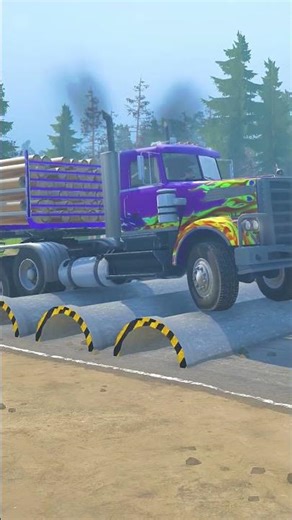 Spintires Mudrunner Broken Roads vs Trucks #mudrunner #spintires