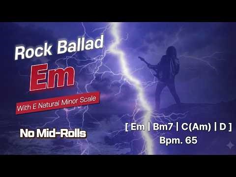 Crying Electric Guitar Ballad Backing Track in E Minor | Best for Solos