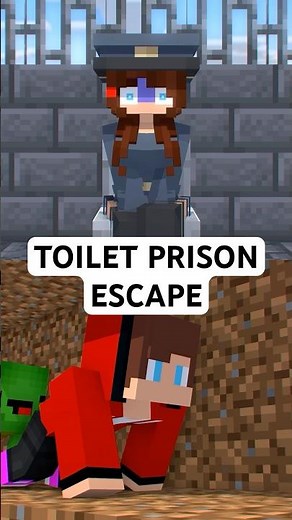 JJ And Mikey Toilet Prison Escape - Minecraft MAIZEN Animation