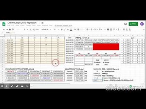 LINEST Multiple Linear Regression Matrix Solution with 4 Independent Variables
