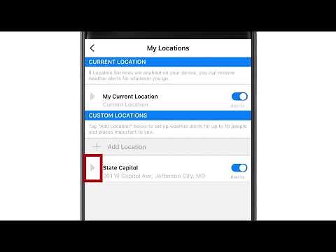How to add locations on the weather app