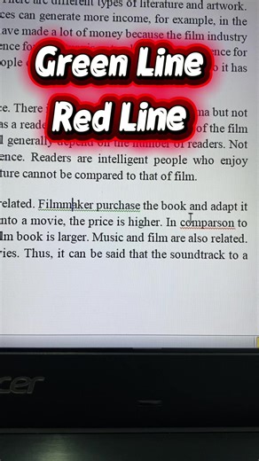 Microsoftword green underline and red underline meaning #hhharmony #foryoupage #autocorrect #underline #red