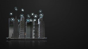 Download 3d City Rotating Animation Loop for free