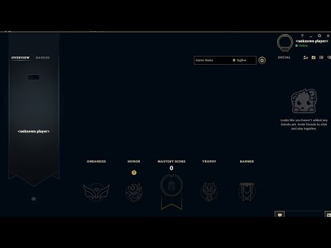 Fix League of Legends Unknown Player Bug | Profile Not Loading Problem Update | server Down LofLeg