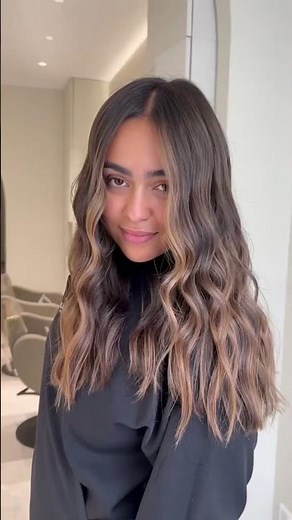 Balayage avec des nuances miel 🍯 #hairstyle #balayage #miel