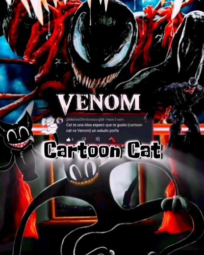 Venom vs Cartoon Cat 🖤✊🖤 #venom #cartooncat #edit