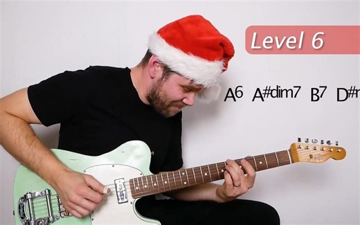 【教学】Emil改编的Frosty The Snowman in 6 LEVELS for Guitar!