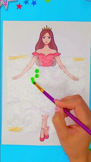 Stamping with Bubbles Wrap! 🫧👗 Clever Art Trick! ✨