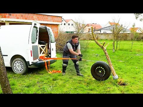 How to Pull Trees and Remove Tree Stumps!! Tips & Hacks That Work Extremely Well