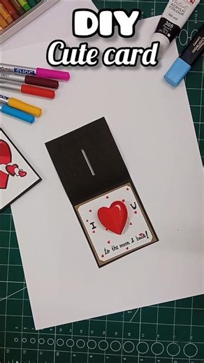 Cute DIY Love Card 💌 | Easy Handmade Card with Sweet Message 💖 #diy #shorts #love