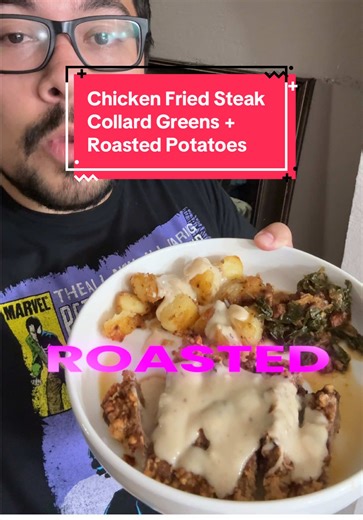 Delicious Chicken Fried Steak with Collard Greens