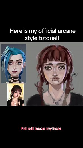 My official arcane style tutorial give it a try !! #art #arttok #arcane #jinx #arcaneseason2 #arttutorial