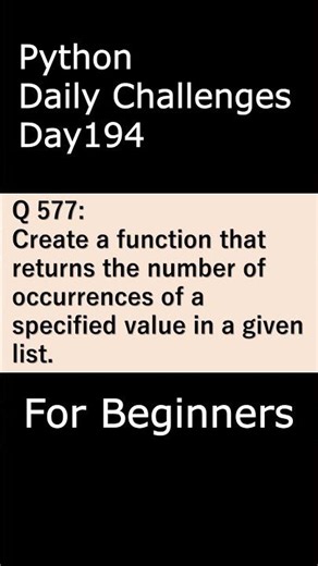 Python Daily Challenges Day194 For Beginners #programming #python #beginnersstitch