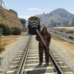can a big monkey will able to stop the train? | Oneup Gaming