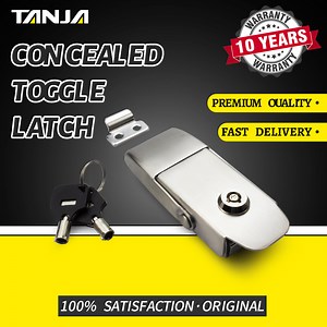 [Hot Item] SS304 Brushed Damping Concealed with Key Advertising Box Medical Equipment Toggle Latch