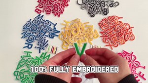 FR 30 Pcs Iron on Numbers Patches, Varsity Numbers 0-9 Applique for Clothes, Dress, Hat, Jeans, DIY Accessories/Yellow