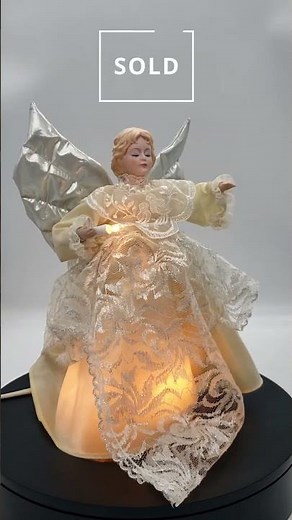 Animated ANGEL Christmas Tree Topper WINGS ARMS MOVE Lights Up #reseller #bolo #christmas #angel