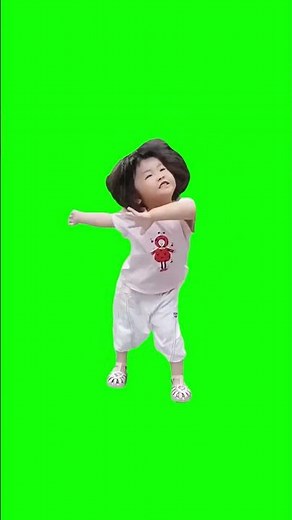 Little Asian Girl Dancing meme - Green Screen