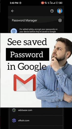 See Saved Password in Google Account💯 #shorts