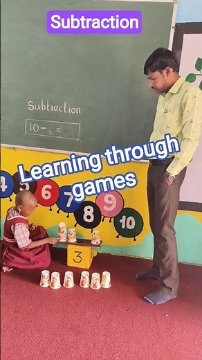 Subtraction - Learning through games | Teacher Innovation Ideas #subtraction #maths #innovation