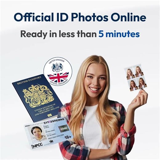 🇬🇧 Your ID photo ready in seconds from the comfort of your home