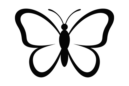Simple Butterfly Svg Files, Butterfly Silhouette, Svg, Decal, Minimal Butterfly Svg, Simple Butterfly Outline - Etsy