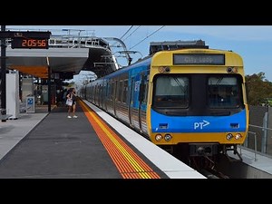 Trains at the new Noble Park station - Melbourne Transport