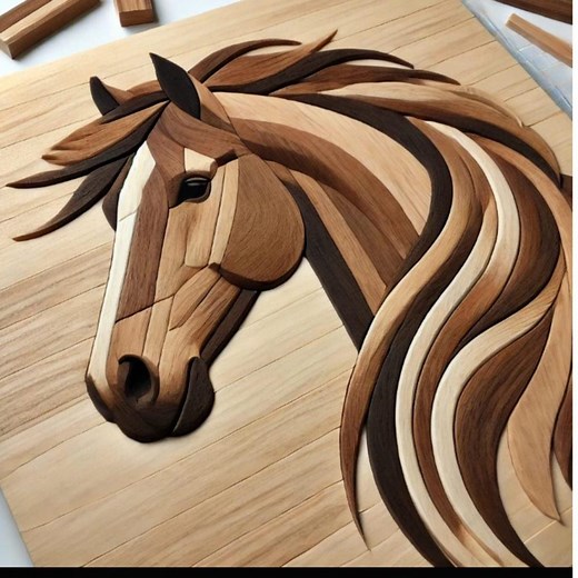 Intarsia Horse Scroll Saw Pattern: Digital PDF Download for Wood Crafting DIY Projects - Etsy