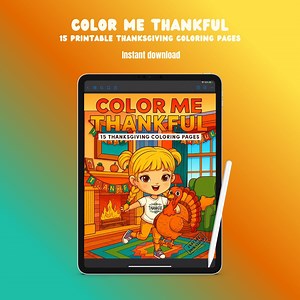 Thanksgiving Coloring Pages for Kids: 15 Printable Fall Activity Sheets (PDF) - Etsy