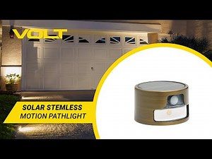 VOLT® Solar Motion Sensor Stemless Brass Path Light (Bronze) | What's In The Box?