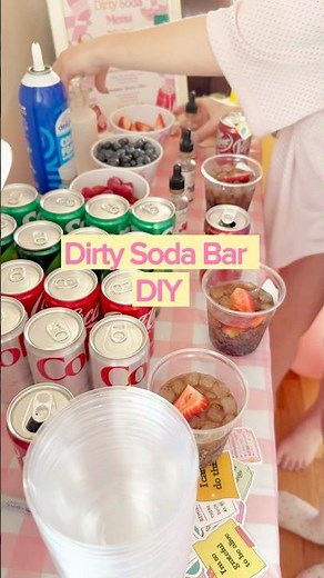 Dirty Soda Bar Idea for your next summer party #DirtySodaBar #SummerPartyIdeas #PartyIdeas