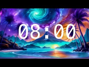 8 Minute Galaxy Timer | Calming Music and Ocean Ambience