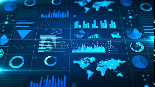 Financial business chart diagrams Stock Market Economy And Financial Data Graph Economic growth, recession. Electronic virtual platform trends and stock market, Statistics, Financial Chart, Economy