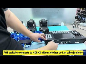 Best video equipment set for your live production ! NDI HX video switcher built-in PTZ controller .