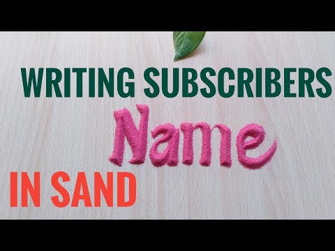 Subscribers Name Writing 27 Nov 25, Sand Script | Sand Calligraphy | Name in Sand | Sand Writing