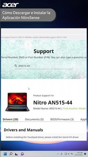 Cómo Descargar e Instalar la Aplicación #NitroSense