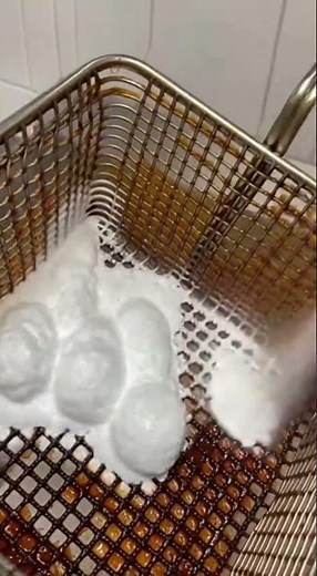 Fryer Basket Grease Removal That Took Years 🍟
