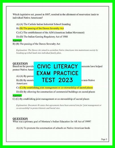 2026 Civic Literacy Exam Practice Test: Essential Questions And Answers To Pass First Try