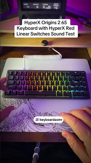 HyperX Origins 2 65 Keyboard with HyperX Red Linear Switches Sound Test #tinoreviews #hyperx
