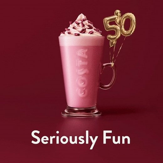 Ruby Hot Choc 😍 A deliciously fruity, rose-coloured hot chocolate made with Ruby cocoa beans. Who's tried it? 🌸 | Costa Coffee