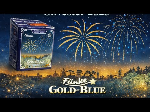 Funke – Gold-Blue 16 Schuss Feuerwerk | Silvester 2025 🎆