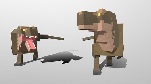 Tyrannosaurus Rex v2 (Minecraft Blockbench) - 3D model by Faris (@farispramudia)