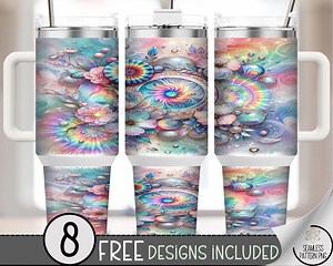 Rainbow Spiral PNG, Tie-dye Spiral Rosettes 40 Oz Tumbler Wrap, Sublimation Digital Download, B922 - Etsy Australia