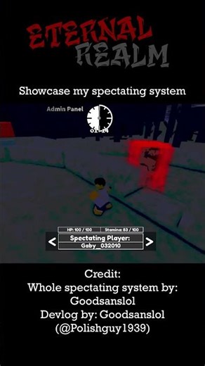 Showcase my own made spectating system (Short Devlog 17)#robloxgamedesign #robloxgameplay #forsaken
