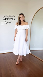 I can’t get over these petite-friendly finds from @artizia #aritziapartner I love every single one, but if we’re picking favorites, my top pick would be the white off-the-shoulder dress. It’s 100% linen and has boning to give it structure up top—it’s all-around perfect! I am sharing more details about the fit and links to shop each piece in my story today. Follow my shop @pumpsandpushups on the @shop.LTK app to shop this post and get my exclusive app-only content! #liketkit #LTKStyleTip #LTKSeas
